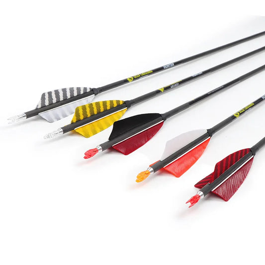 ID 32'' Pure Carbon Arrow Spine 300 350 400 500 600 700 800 900 Bow Peaceful Pleasures Health and Wellness Sp600-White Feather