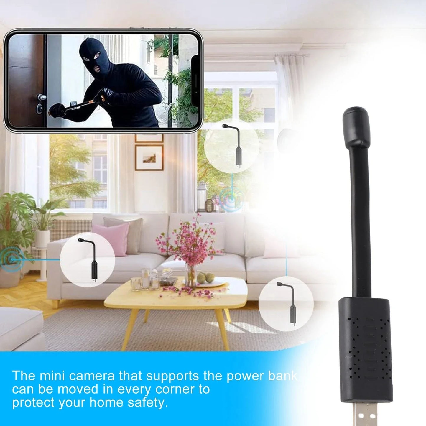 USB Wifi Security Camera 1080P HD Wireless Mini Motion Detection