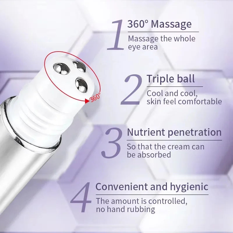Anti Wrinkle Anti Dark Circle Eye Cream Roller Massager Moisturizing Eye Bags Retinol Anti Aging Eye SkinCare Products O'CHEAL Peaceful Pleasures Health and Wellness