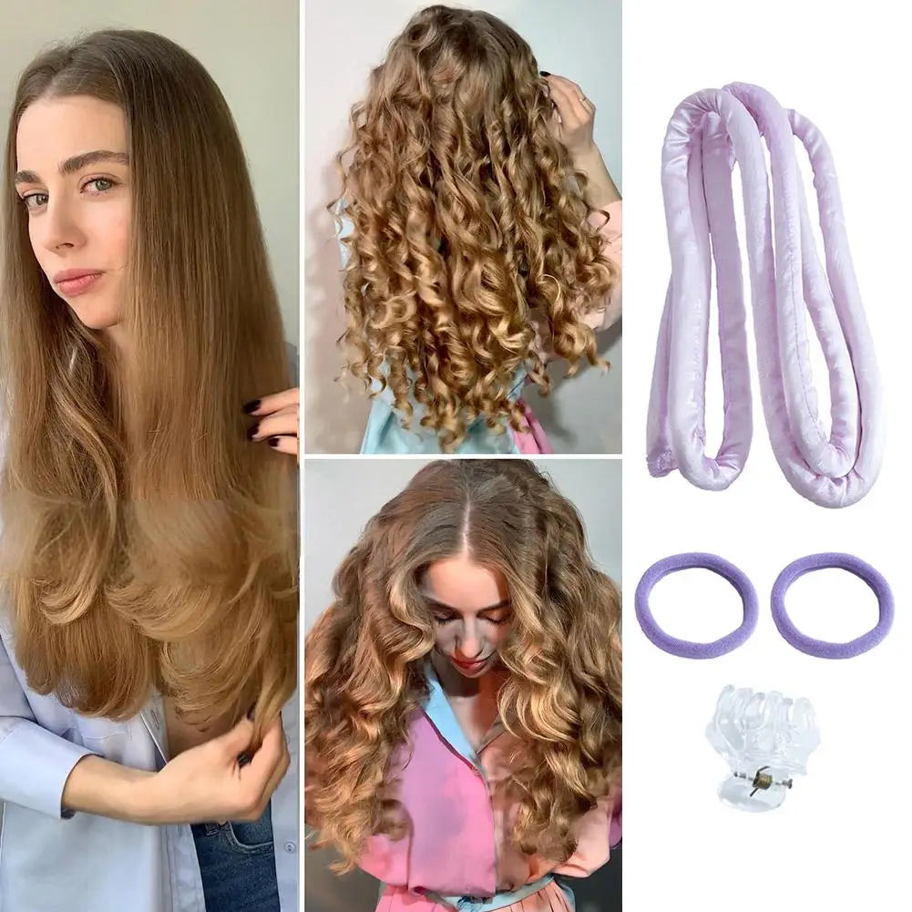 Heatless Curling Rod Headband | Silk Overnight Hair Curler