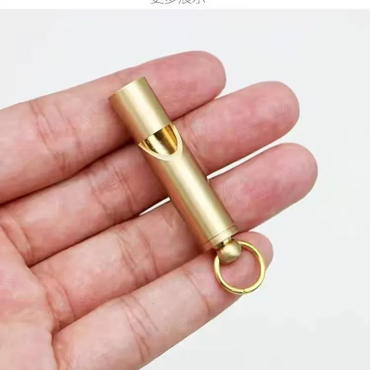 Brass High Decibel Whistle – Hiking, Camping & Emergency