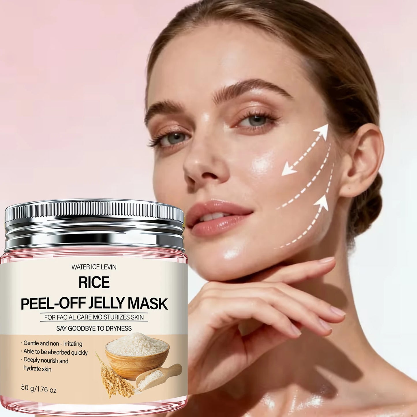 Rice Peel-Off Jelly Mask | Collagen & Hyaluronic Acid, 50g