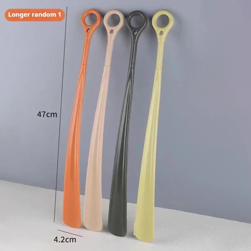 47cm Long Handled Shoehorn with Hanging Ring | Plastic Shoe Horn Long Handled Shoehorn Peaceful Pleasures Health and Wellness