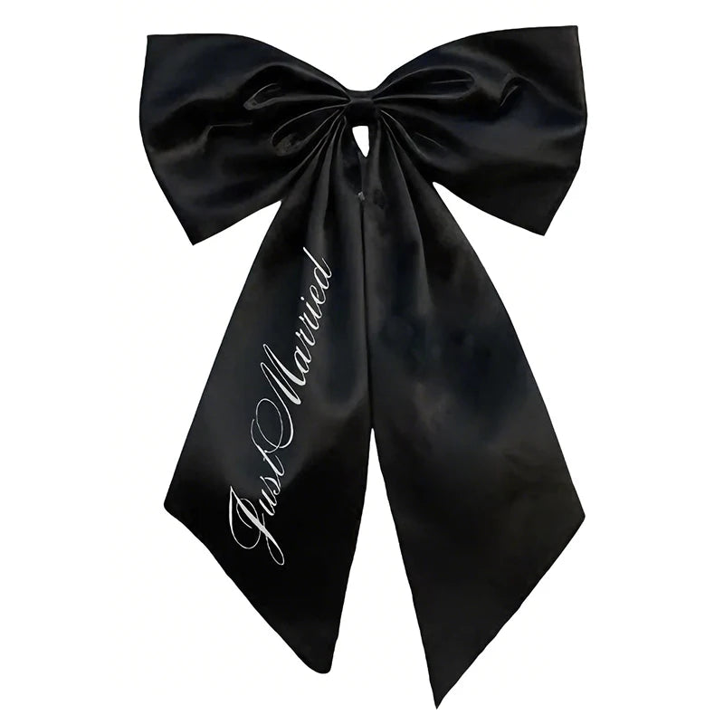 Just Married Big Car Bow | Wedding & Bridal Shower Decoration Wedding Car Decoration Peaceful Pleasures Health and Wellness B 60X100CM