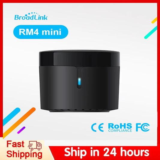 Broadlink Rm4 Mini Smart Remote Control Infrared Universal IR Audio Video Smart Home work with Google Home Alexa Peaceful Pleasures Health and Wellness