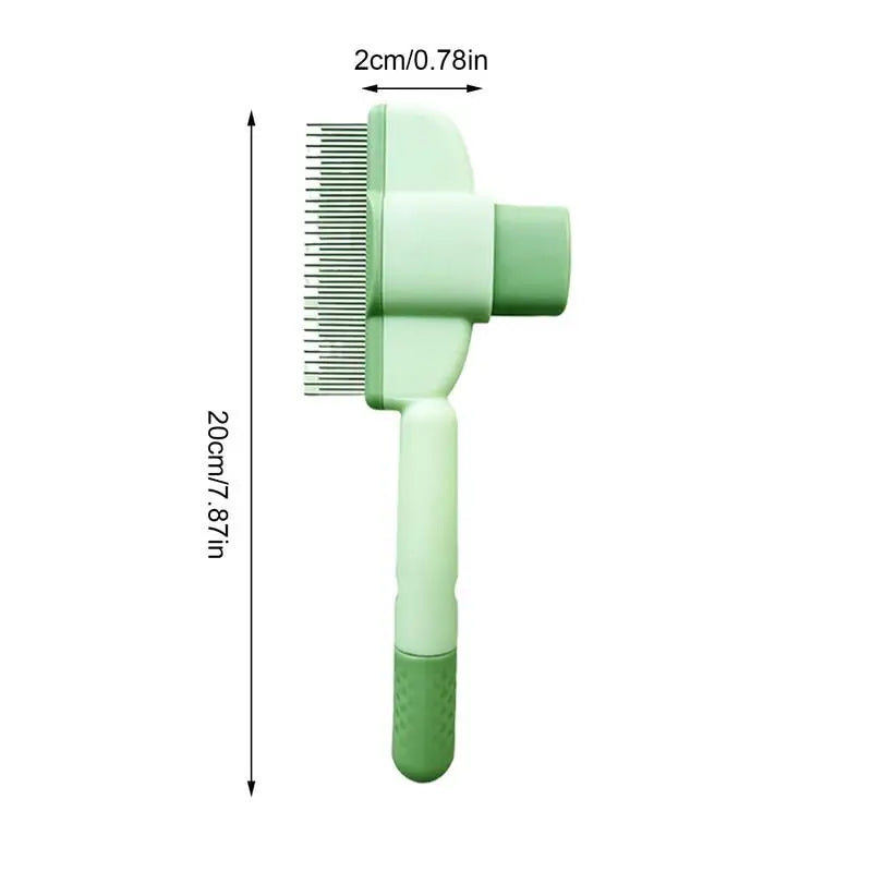 Dog Grooming Comb Cat Dog Hair Remover Brush with Release Button Pet Hair Grooming Care Comb Cleaning Brush For Long Hair Dog Peaceful Pleasures Health and Wellness