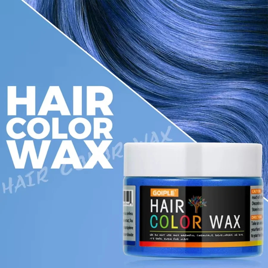 Valentine's Day DIY Hair Dyed Mud Hair Colour Wax Easy To Wash Coloring Cream One-time Hairs Beard and Eyebrows Colour Products Peaceful Pleasures Health and Wellness Blue 40g