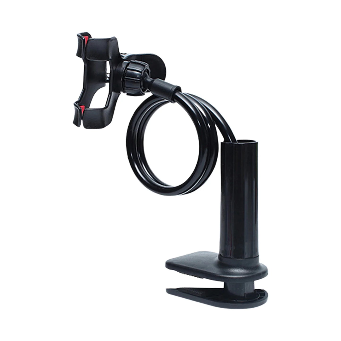 Universal 360° Flexible Cell Phone Holder Arbitrarily Curved Clamp on Desk Mobile Phone Stand for Desk Clip Bracket Clamp Stand Peaceful Pleasures Health and Wellness
