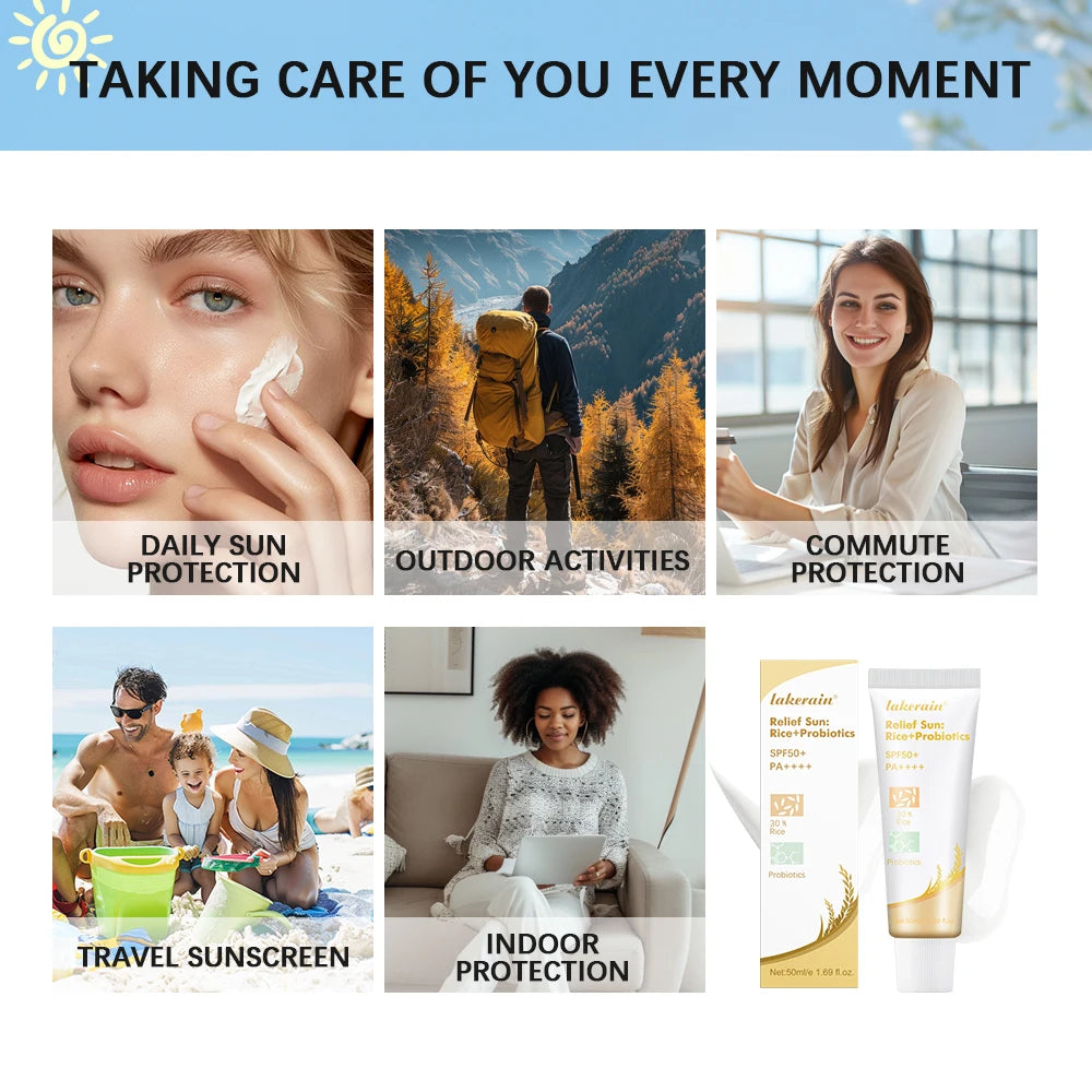 Lakerain SPF50 Rice Probiotics Sunscreen for Skin Protection Peaceful Pleasures Health and Wellness