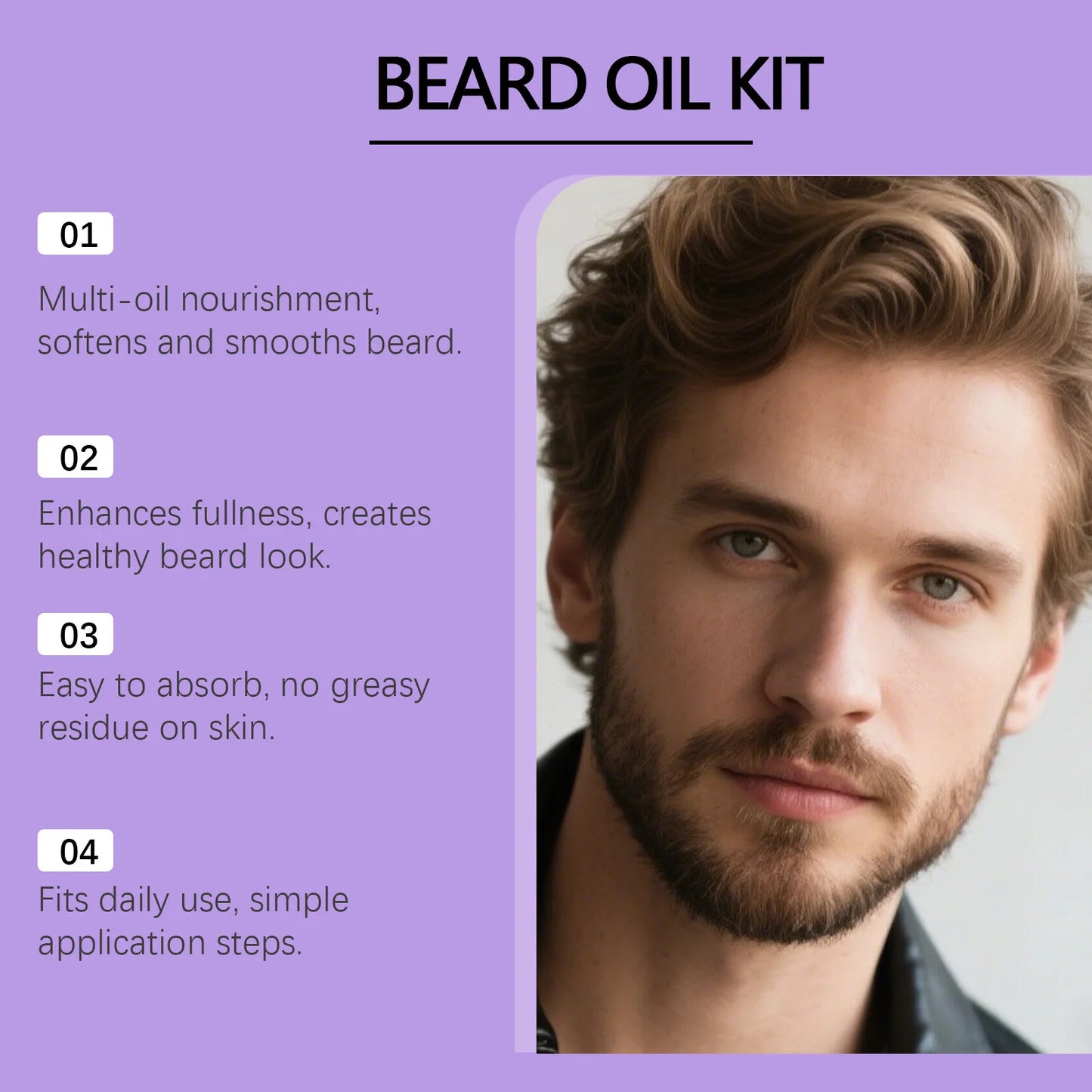 East Moon Beard Oil Set – Nourishing, Non-Greasy Formula | 2×60ml