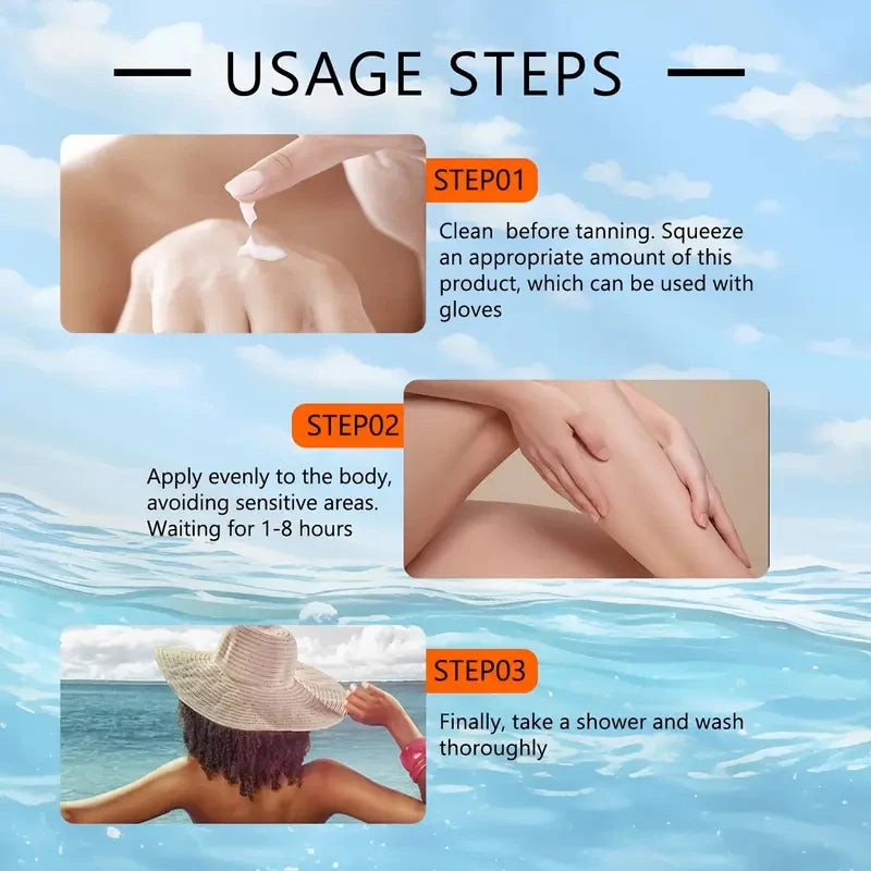 Tanning Lotion with Ceramide, Collagen & Hyaluronic Acid Self-Tanning Cream Peaceful Pleasures Health and Wellness