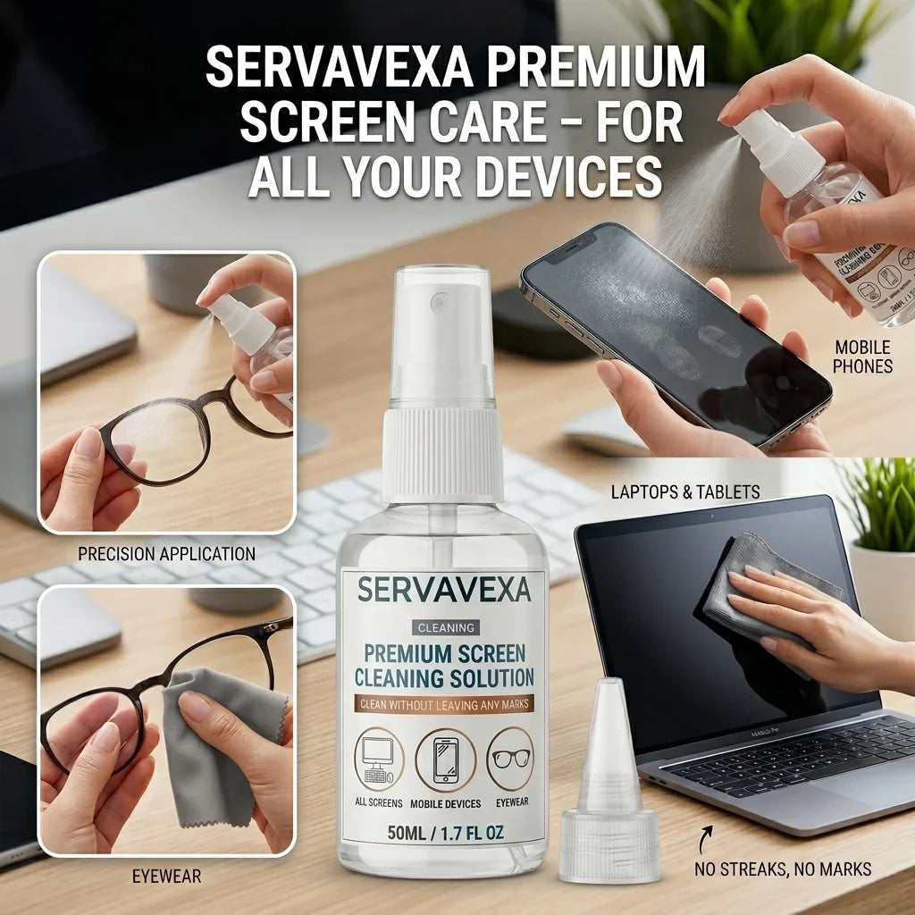 7-in-1 Screen Cleaner Kit – Spray, Brushes & Microfiber Cloth
