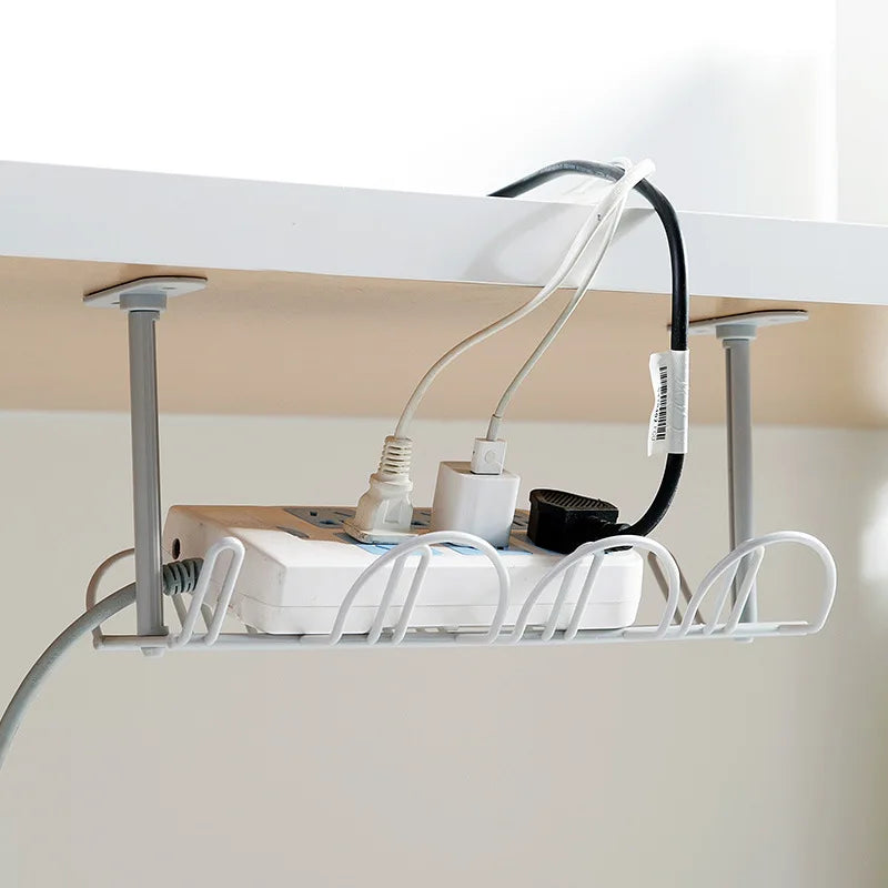 Plastic Storage Rack Cable Organizer Desk Set Rack Shelf Table Bottom Socket Holder Hanging Rack Office Stationery Holder Peaceful Pleasures Health and Wellness