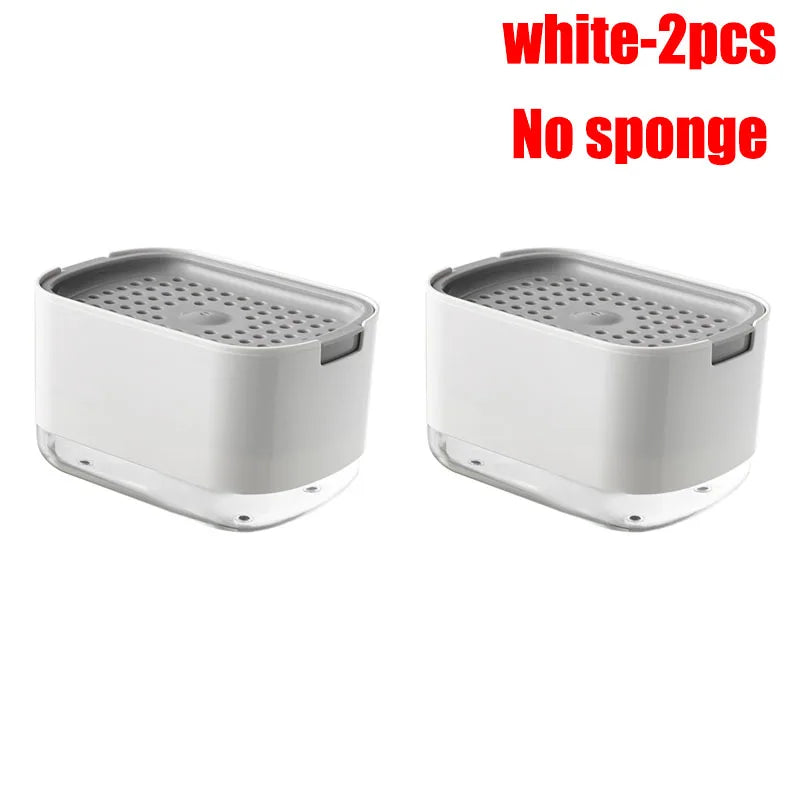 2-in-1 Dish Soap Dispenser & Sponge Holder – 300ml
