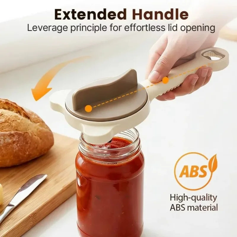 4-in-1 Adjustable Jar & Bottle Opener – Non-Slip Labor Saving