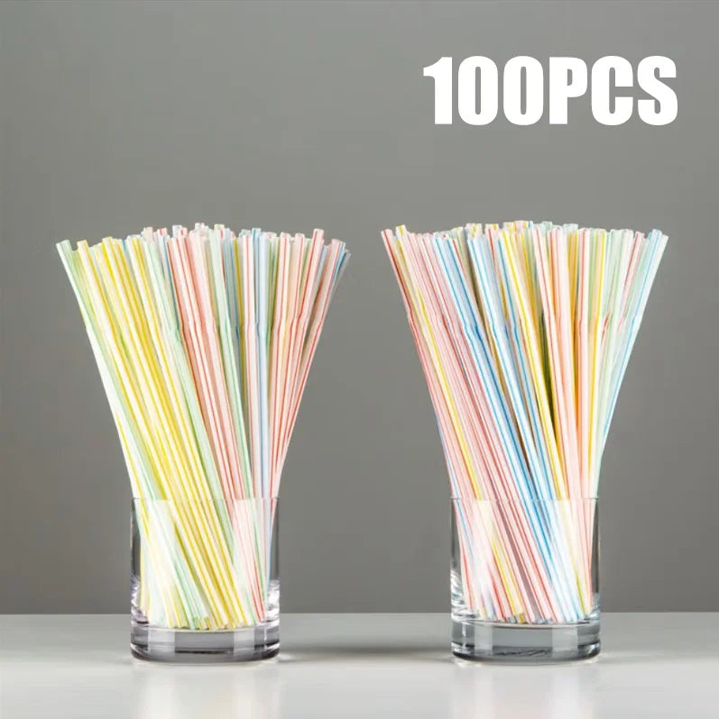 Colorful Flexible Drinking Straws 50–1000 Pcs | Party & Kitchen