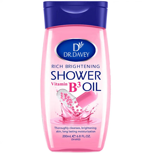 200ml Rich Brightening Vitamin B3 Shower Oil for Men and Women's Full Body Skincare, Moisturizing and Moisturizing Skin Care Peaceful Pleasures Health and Wellness Moisturizing Shea Butter