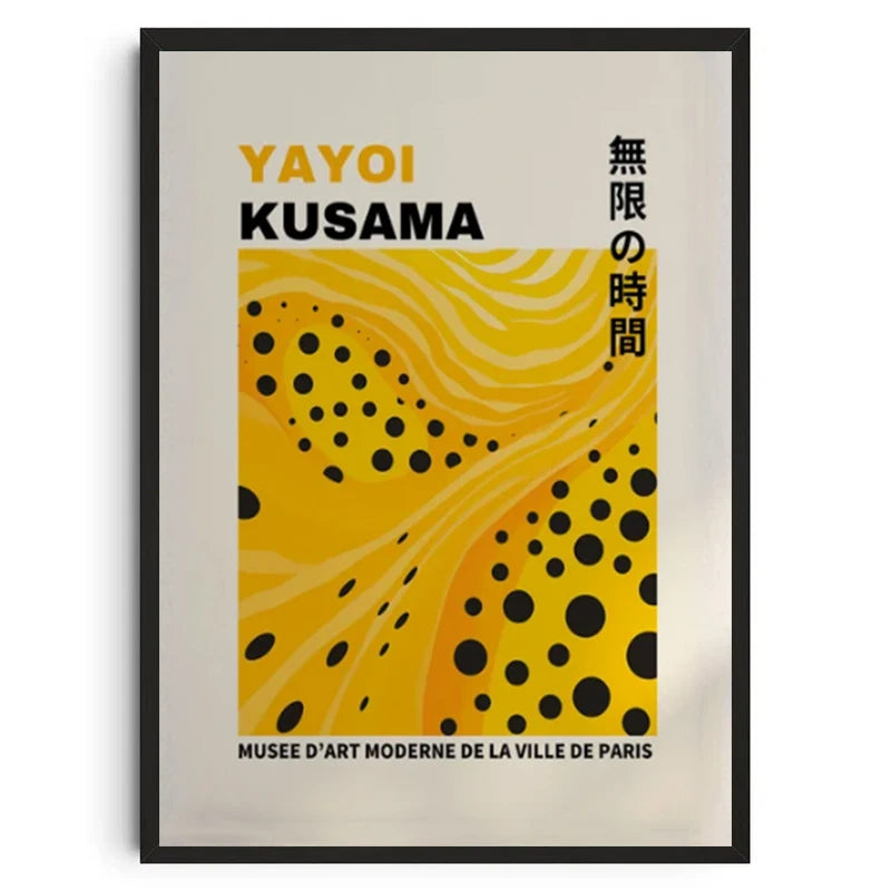 Yayoi Kusama Style Abstract Canvas Poster | Frameless Wall Art