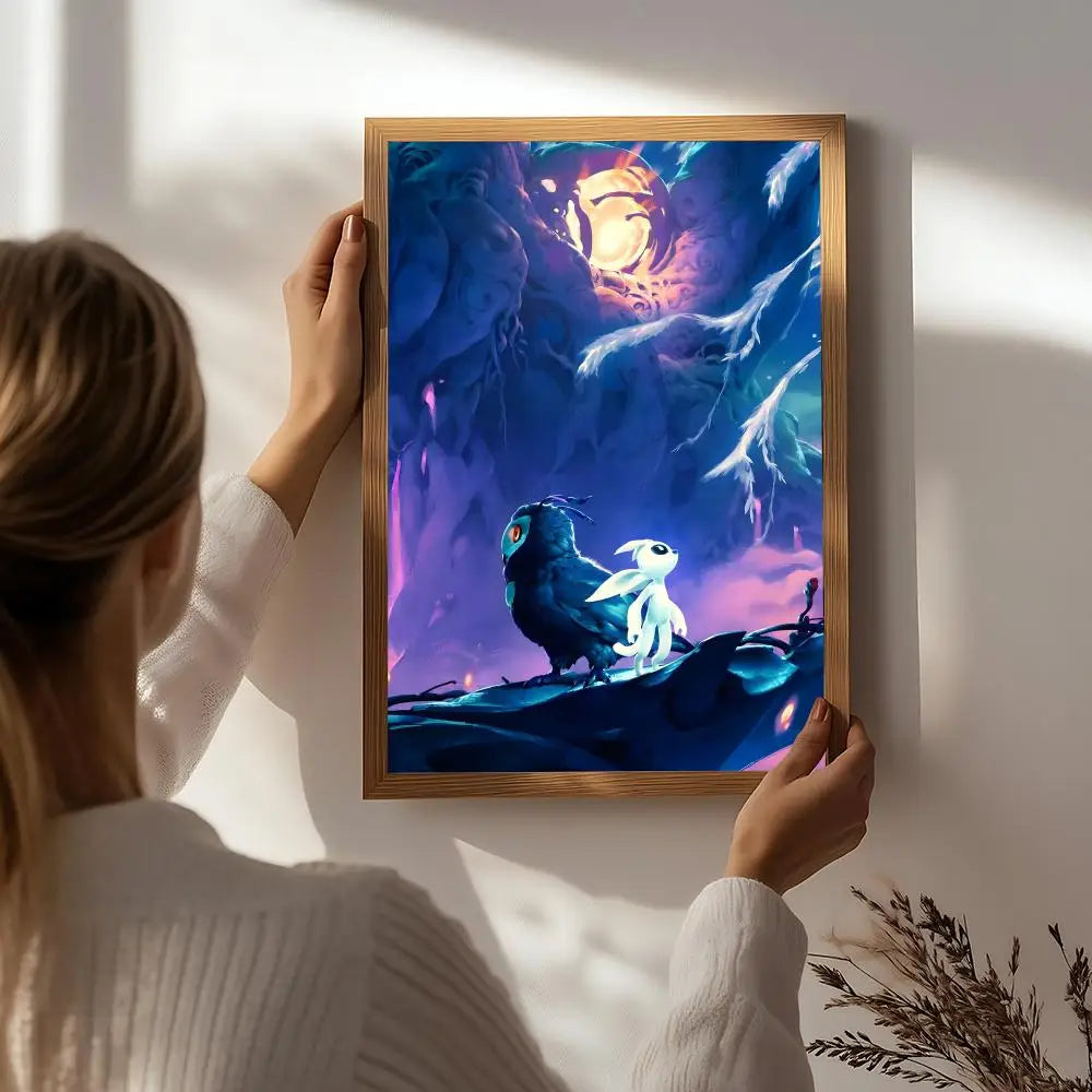 Game O-Ori HD Self-Adhesive Waterproof Wall Art Poster | Decor Wall Art Poster Peaceful Pleasures Health and Wellness White3 30X40cmNoframe