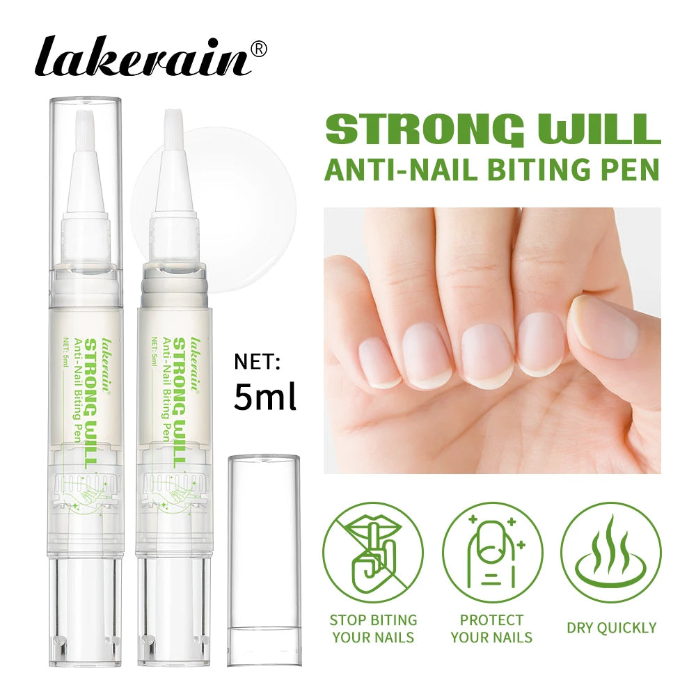 Lakerain Anti-Nail Biting Pen Strong Bitter Protect Nails Apply Quickly Safe Ingredients Natural Moisturizing Nail Pen Care Tool Peaceful Pleasures Health and Wellness