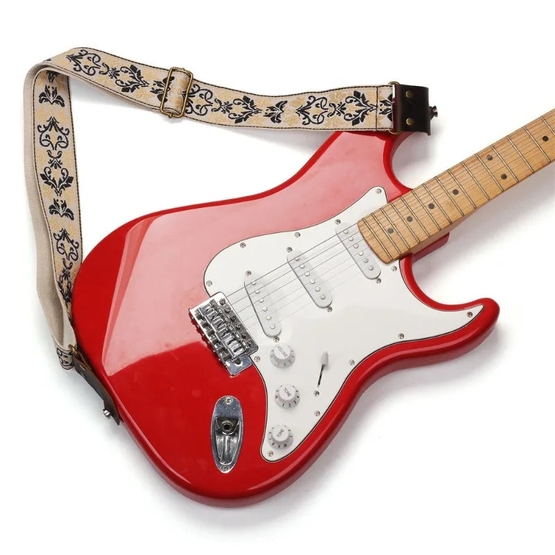 Embroidered Guitarstrap Jacquard Electric Guitar Bass Children's