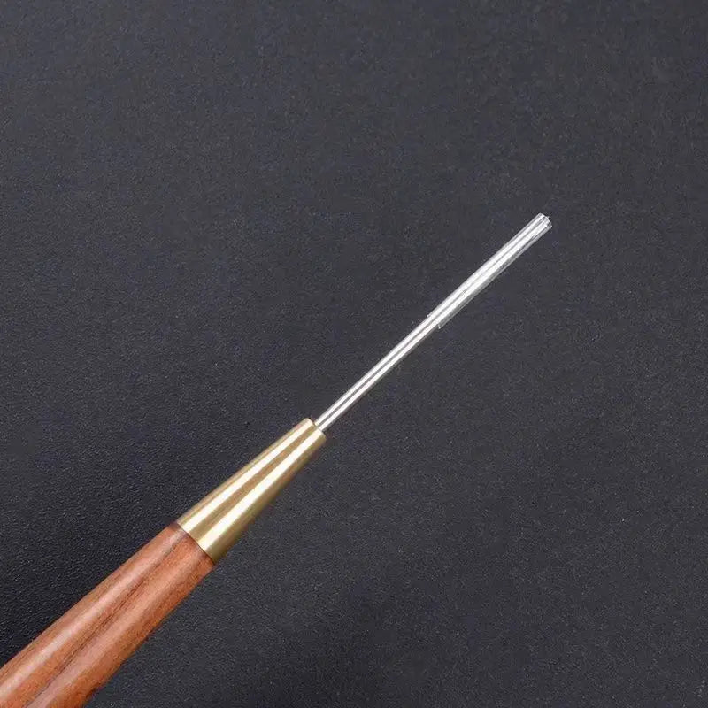 Sandalwood single handle pointed tea needle tea knife long taper Pu'er tea knife tea needle DIY long handle Pu'er tea tea set Peaceful Pleasures Health and Wellness