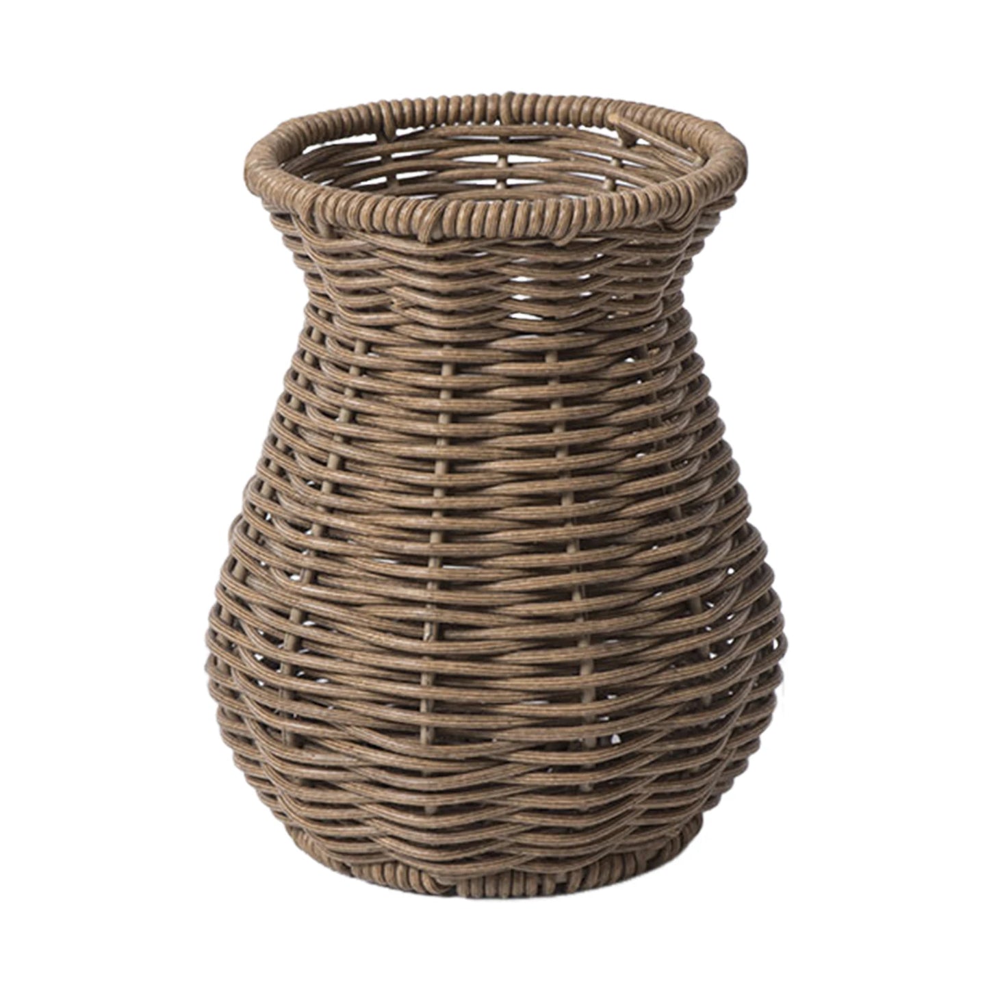 Handwoven Rattan Vase – Boho Farmhouse Décor | Pampas Grass