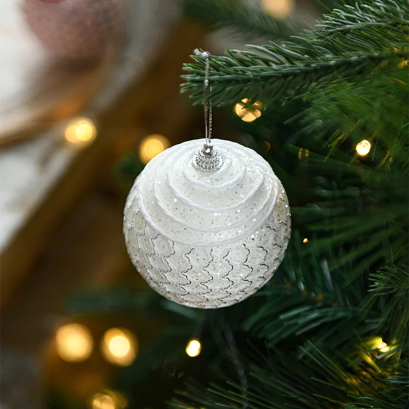 8CM Foam Christmas Ball Ornaments – Tree Pendant Decorations