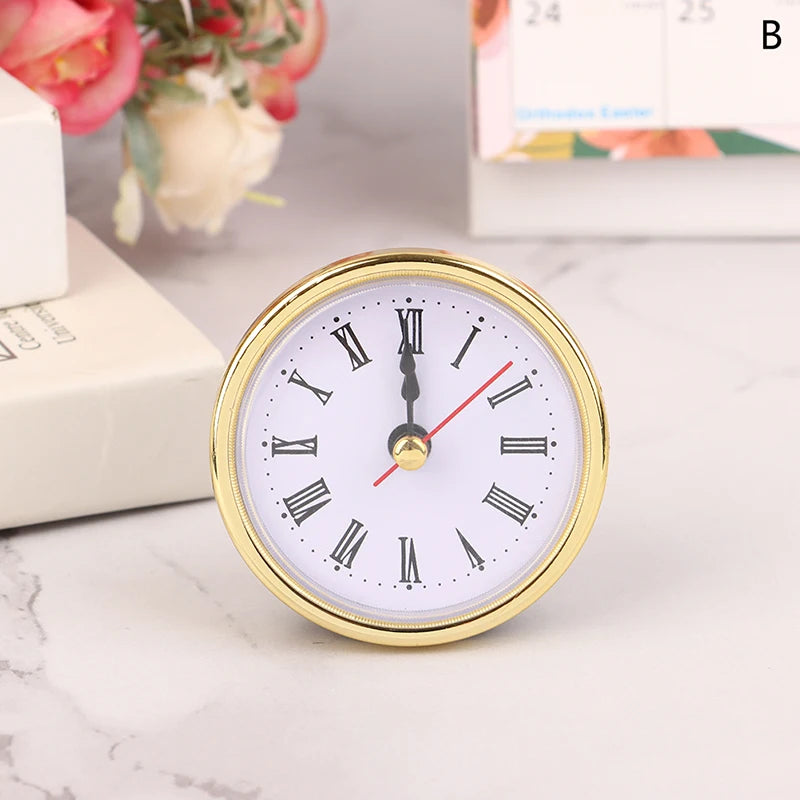 Roman Number / Arabic Number Clock Round Clock Craft Quartz Movement 2-1/2" (65mm) Round Clocks Head Insert Repair Part Peaceful Pleasures Health and Wellness B