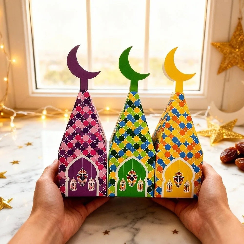 12pcs Eid Mubarak Gift Boxes | Ramadan Treat & Favor Boxes