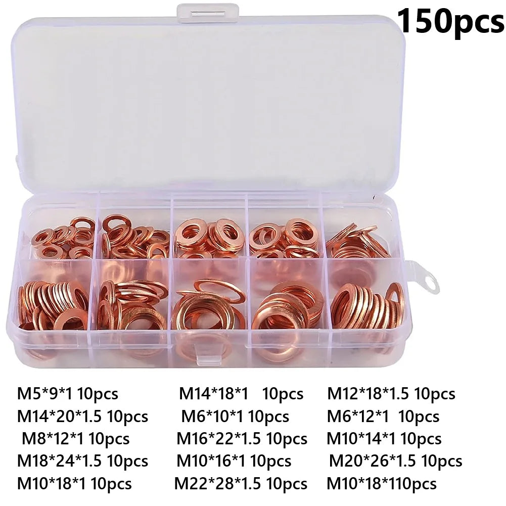 50 100 120 150 Copper Flat Washers Gasket Box Sump Oil Seal Plugging