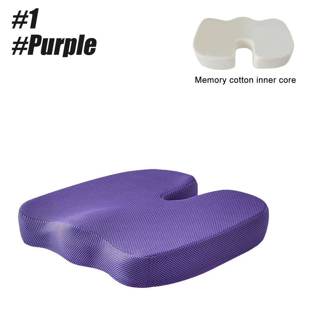 WEFITON Memory Foam Seat Cushion – Tailbone & Sciatica Relief Memory Foam Seat Cushion Peaceful Pleasures Health and Wellness 1-Purple-1PCS