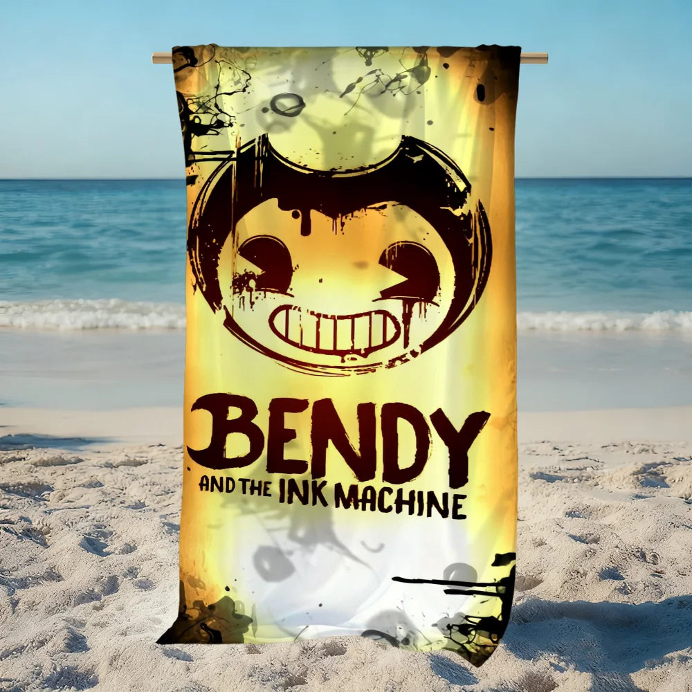 Bendy & the Ink Machine Quick-Dry Beach Towel | 11 Sizes Quick-Dry Beach Towel Peaceful Pleasures Health and Wellness