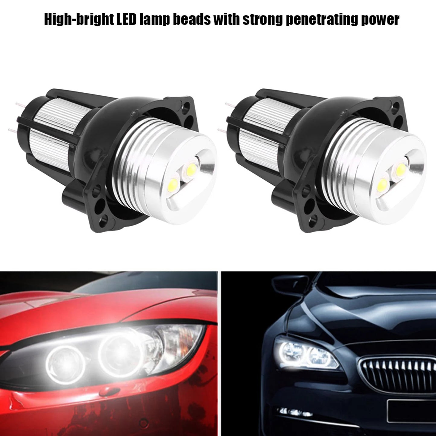 12W LED Angel Eyes Halo Marker Light for BMW E90 E91 2005–2008