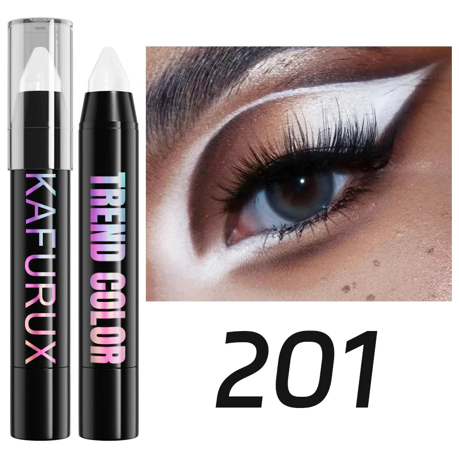 KAFURUX 24-Color Glitter Eyeshadow & Highlighter Pencil Waterproof