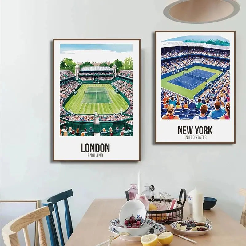 Grand Slam Tennis Canvas Wall Art | Unframed Poster Print