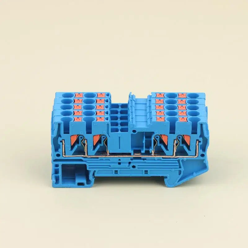 5-Pack PT2.5 QUATTRO Screwless Push-In Spring Terminal Block Terminal Block Connector Peaceful Pleasures Health and Wellness 5Pcs Blue
