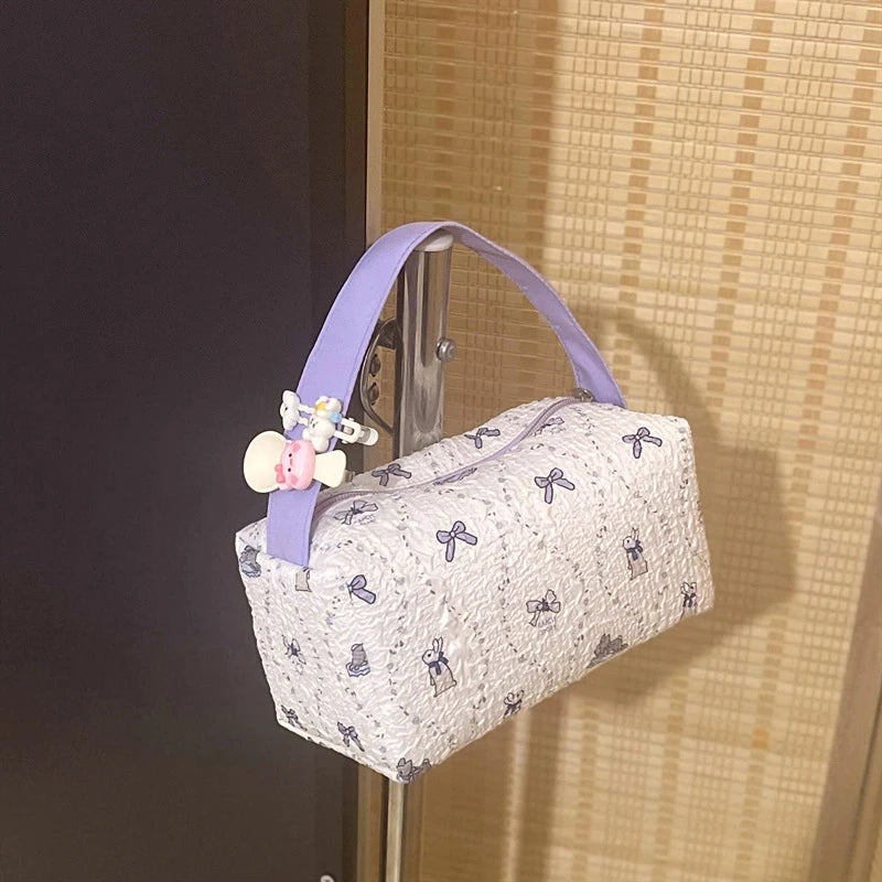Bubble Purple Travel Cosmetic Bag – Makeup Pouch Gift for Her