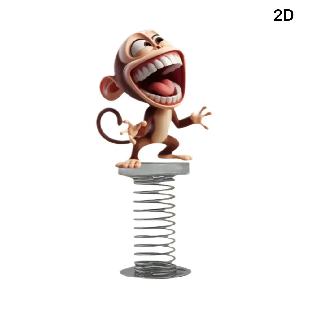 Big Mouth Monkey Acrylic Car Ornament Spring Shake Ornament For Bicycle Car Center Console Desktop Decorati O4O6 Peaceful Pleasures Health and Wellness B