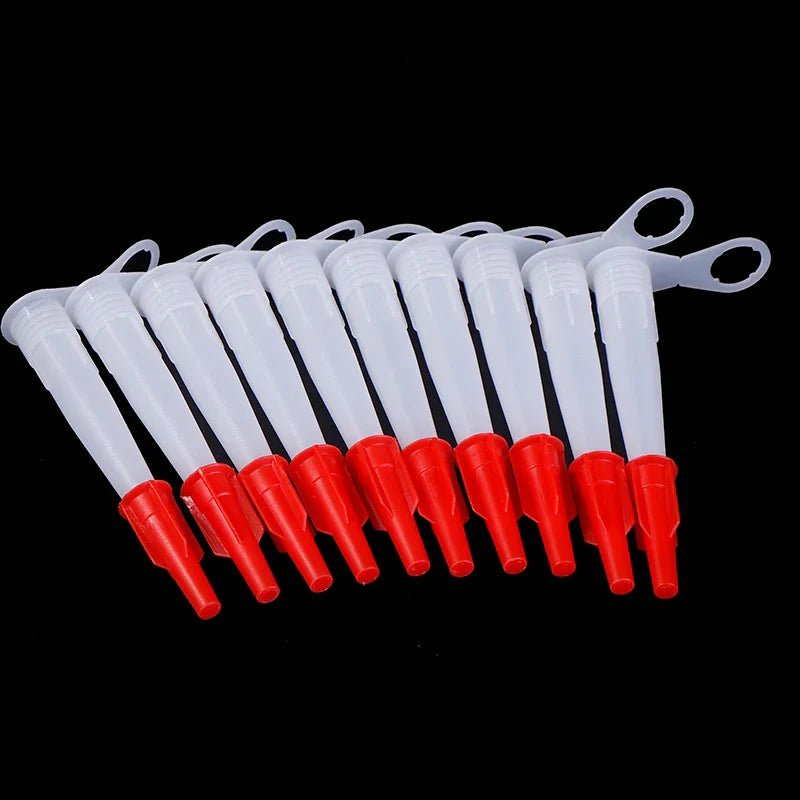 10-Pack Silicone Caulking Nozzle Kit with Re-Sealable Caps