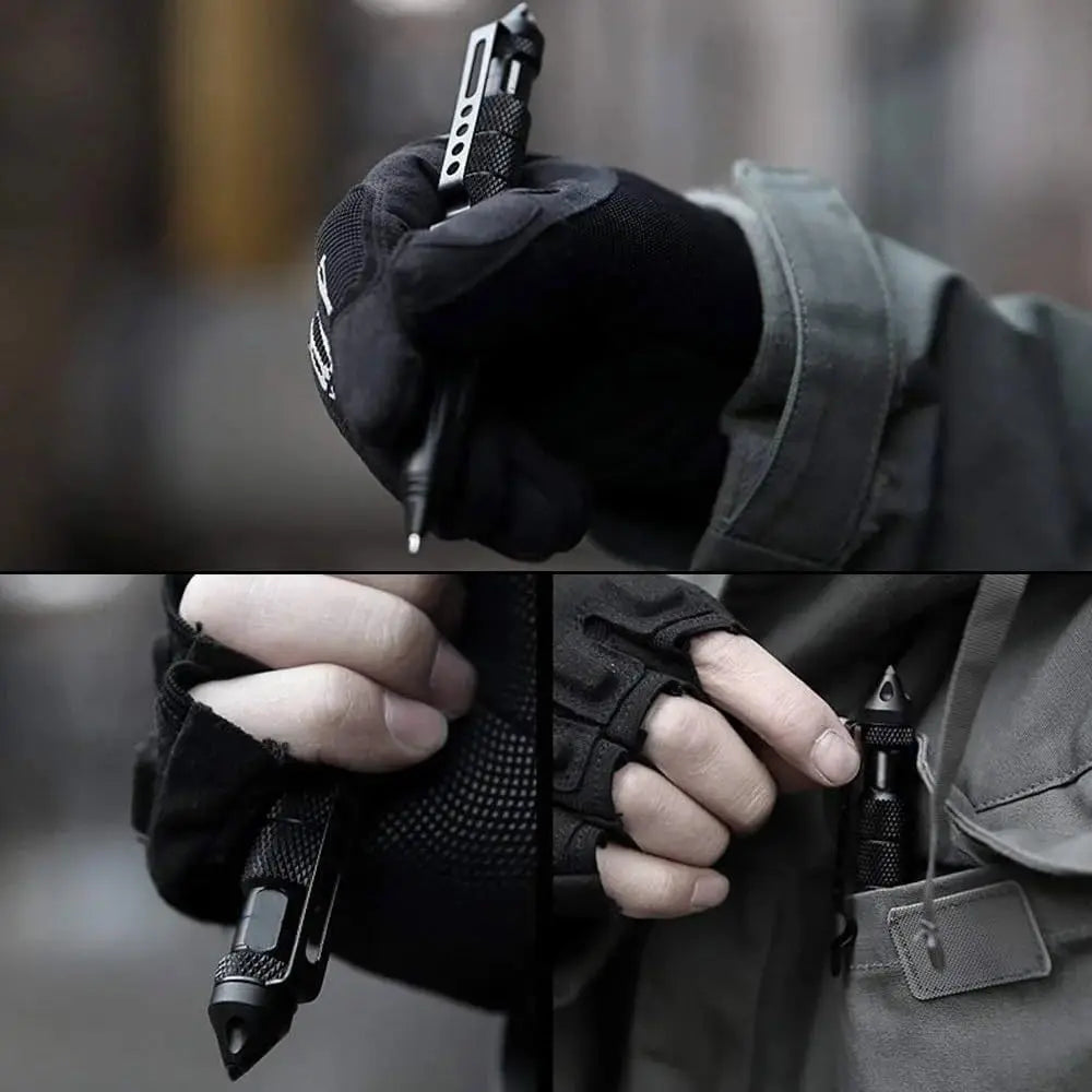 Tactical Pen Aluminum Alloy Outdoor Camping Security Survival Tools Emergency Glass Breaker Pen Camping Self-defense Supplies Peaceful Pleasures Health and Wellness