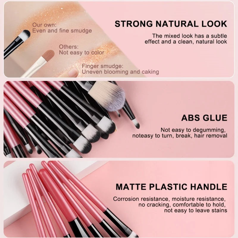 RUNTOIN 20Pcs Eyeshadow Brush Set – Blending & Shader Eyeshadow Brush Set Peaceful Pleasures Health and Wellness