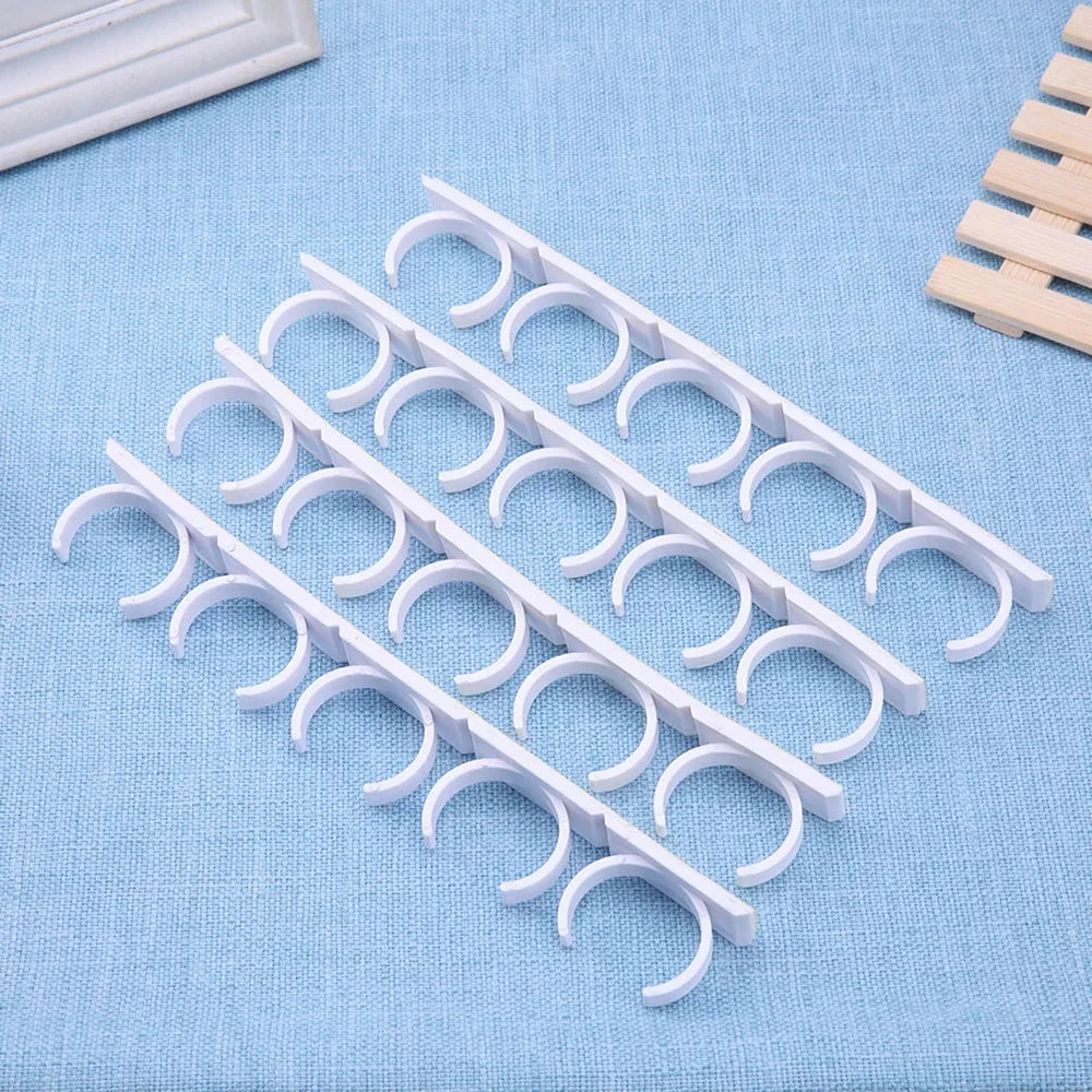 4 Pieces Of 20 Simple Plastic Storage Racks, Kitchen Seasoning Can Storage Rack, Wall Cabinet Door, Food Clip, Adhesive Hook Peaceful Pleasures Health and Wellness WHITE