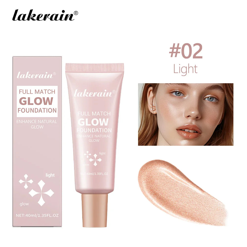 4colors Glow Foundation Liquid Natural Concealer For Long Duration Moisturizing Waterproof Contouring Highlights Makeup Products Peaceful Pleasures Health and Wellness 02 Light