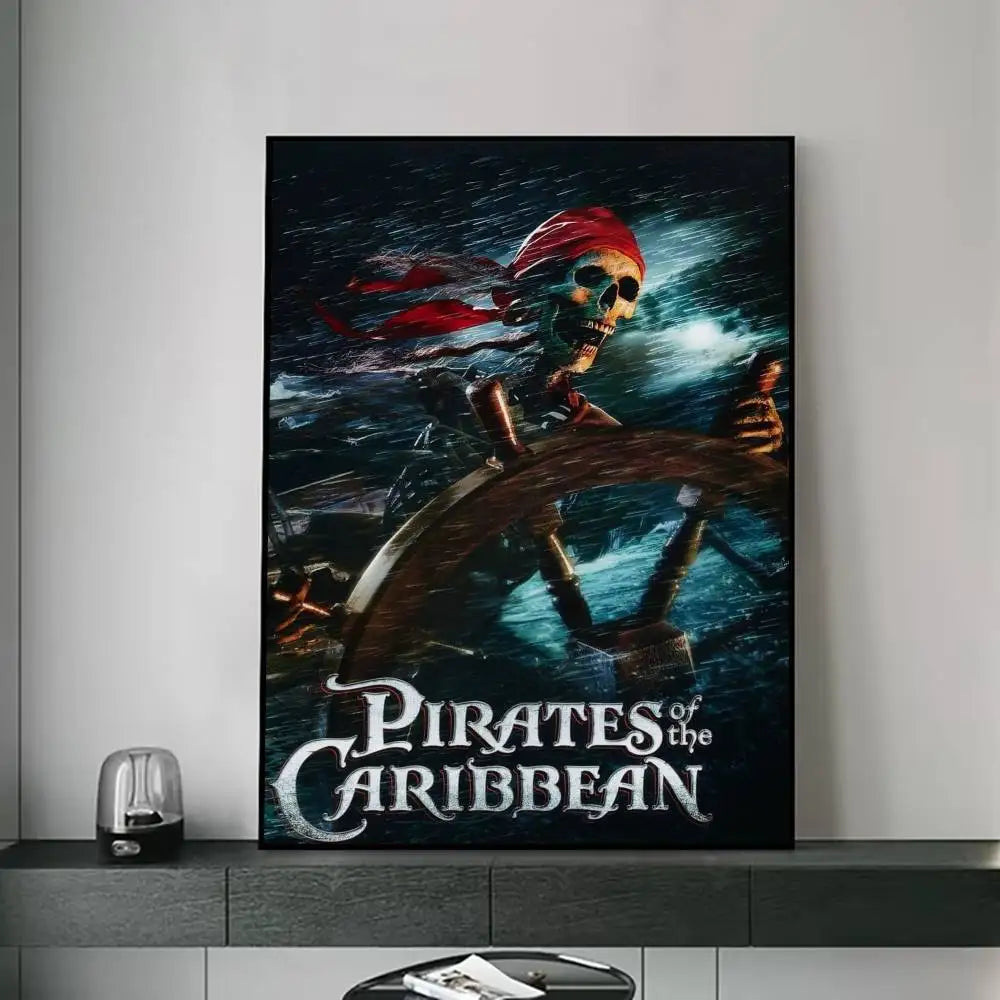 P-Pirates of the C-Caribbean Poster for Modern Decor in Home Offices, Bedrooms, Living Rooms, Kitchens, Bathrooms. Peaceful Pleasures Health and Wellness z5 40x60cm Unframed