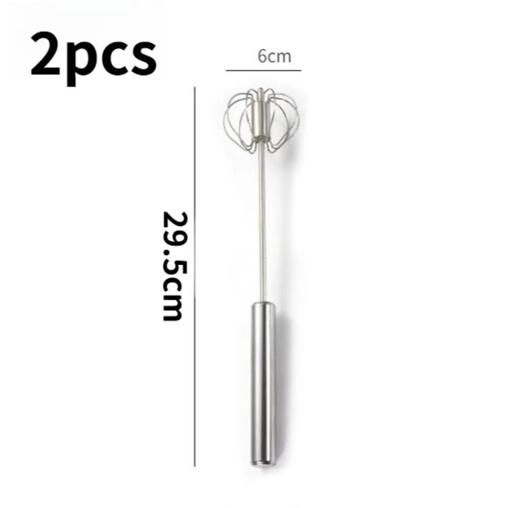 Semi-Automatic Stainless Steel Hand Whisk & Egg Beater