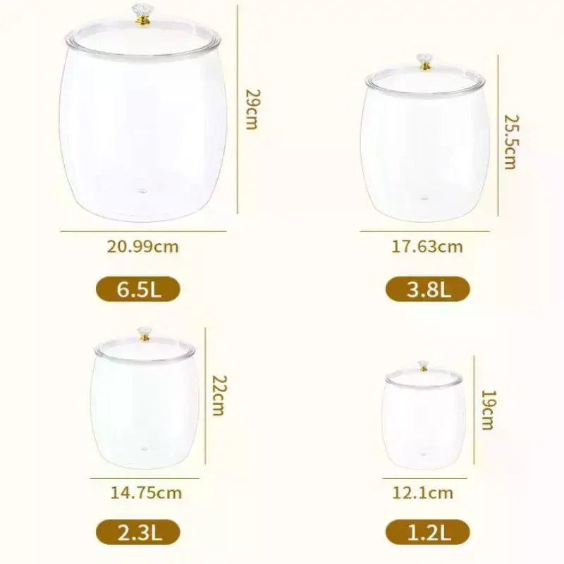 Transparent Sealed Storage Jar with Lid | Kitchen Organizer