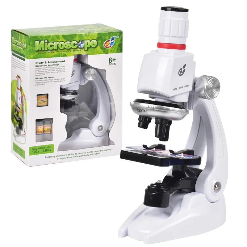 Children Microscope Biology Lab Led School Science Experiment Kit Education Scientific Toys Gifts for Kids Scientist Peaceful Pleasures Health and Wellness