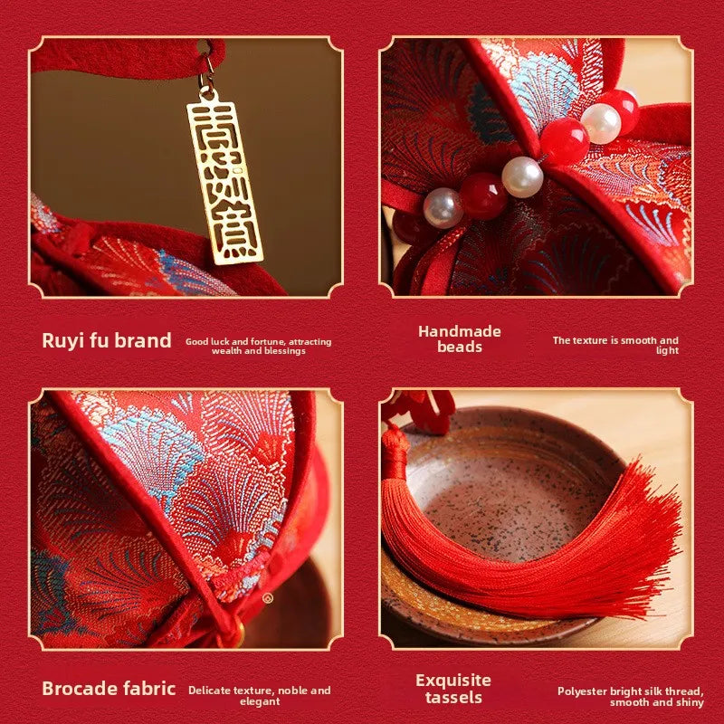 1pc Handmade DIY Decorative Gourd Door Pendant Living Room Atmosphere Arrangement Supplies Peaceful Pleasures Health and Wellness