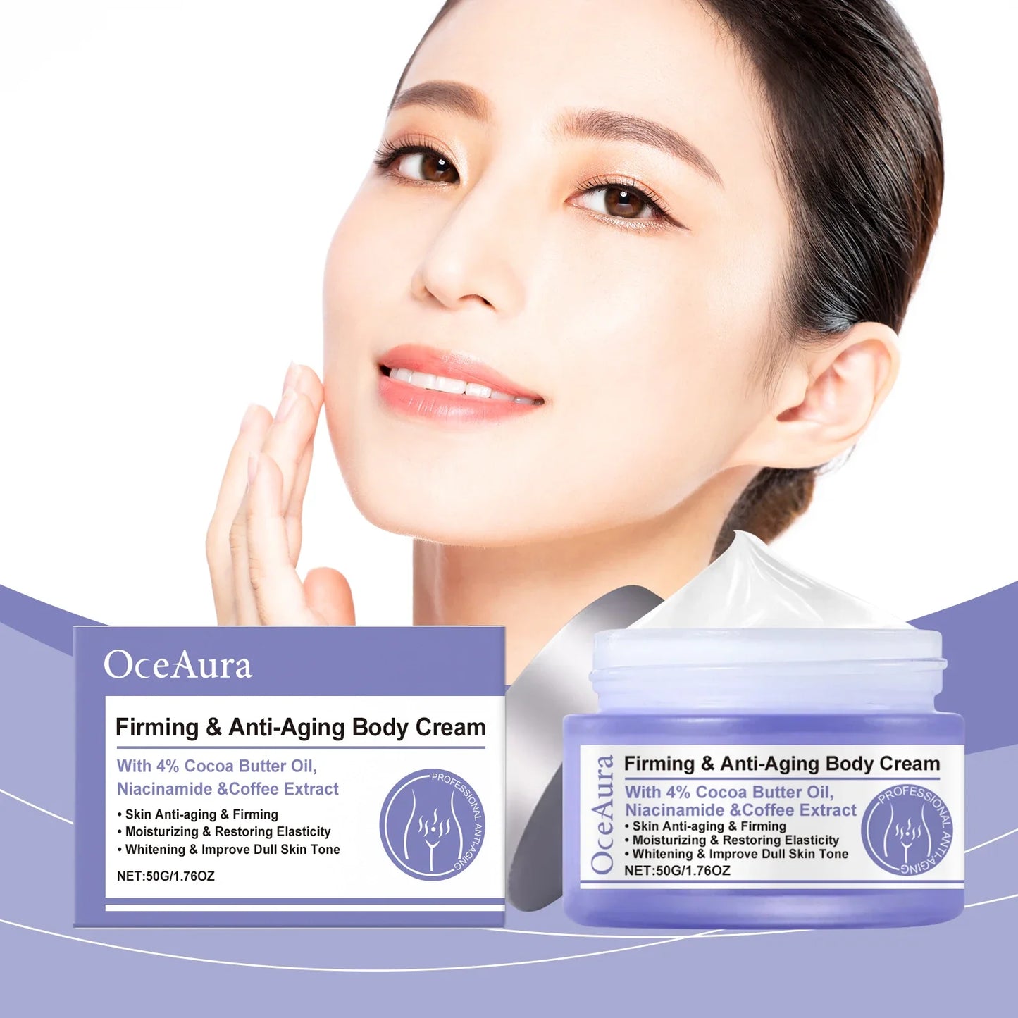 OceAura Firming Neck Cream – Hyaluronic Acid Anti-Aging